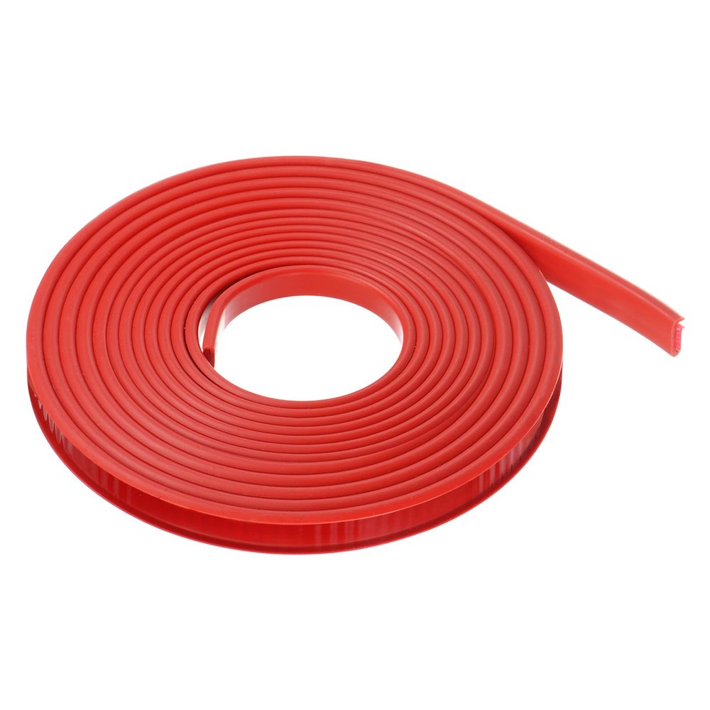 HARFINGTON U-Shape Edge Banding 3/8" x 20ft (9mm x 6M) Self Adhesive TPE Flexible Veneer Tape Soft Edge Strip Protector for Furniture Cabinet Table Protection Repair, Red