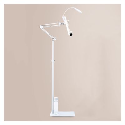 Floor Reading Stand,Book Holder,Adjustable Height Book Stand Floor Bracket Long Arm Table Bed Sheet Music Stand Multi Angle Rotation Floor Holder