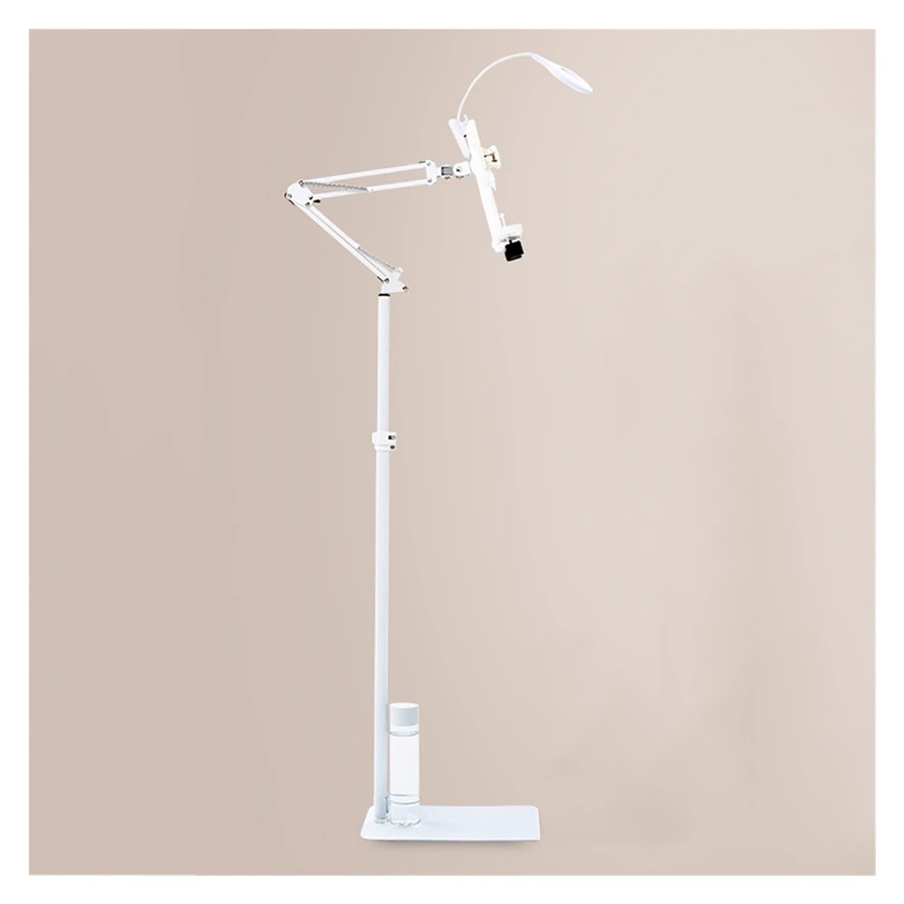 Floor Reading Stand,Book Holder,Adjustable Height Book Stand Floor Bracket Long Arm Table Bed Sheet Music Stand Multi Angle Rotation Floor Holder