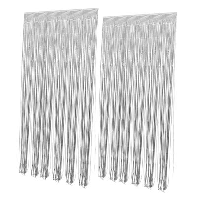 TEHAUX 2pcs Tinsel Curtains for Party Decorations Iridescent Fringe Backdrop for Weddings Birthdays and Events Shiny Decorative Streamers for Romantic Atmosphere