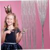 TEHAUX 2pcs Tinsel Curtains for Party Decorations Iridescent Fringe Backdrop for Weddings Birthdays and Events Shiny Decorative Streamers for Romantic Atmosphere view 3