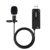 JKSVTF Lavalier Clip-on Cardioid Condenser Computer Mic Pluging and Play USB Microphone with Sound Card for PC view 1