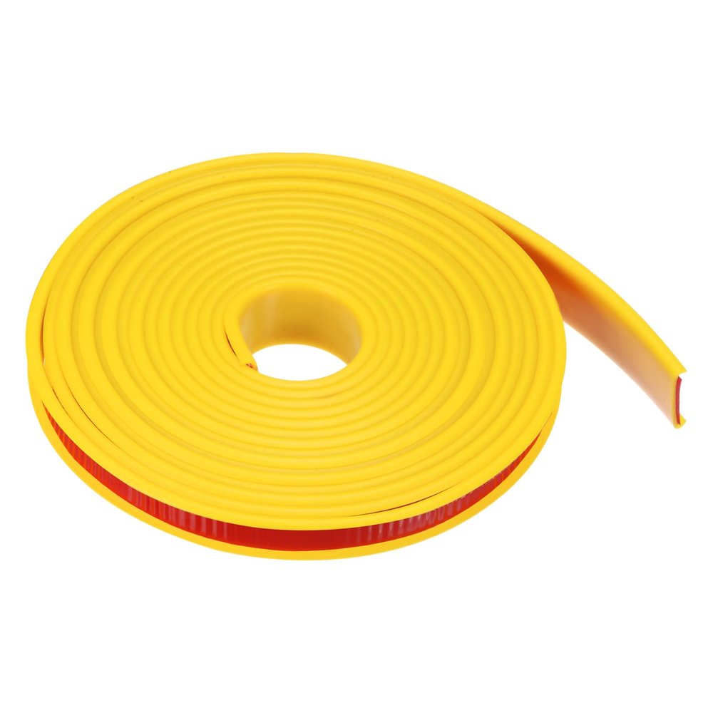 HARFINGTON U-Shape Edge Banding 5/8" x 20ft (16mm x 6M) Self Adhesive TPE Flexible Veneer Tape Soft Edge Strip Protector for Furniture Cabinet Table Protection Repair, Yellow