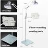 Floor Stand, Hands Reading for Bed, Reading Shelf Standing, Laptop Floor Stand with Wheels, for Book Reading, Music Stand,with lamp view 3