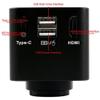 1080P 60FPS HDMI USB Video Microscope Camera Multifunction Measurement for Watch and Mobile Phone Repair - Black view 4