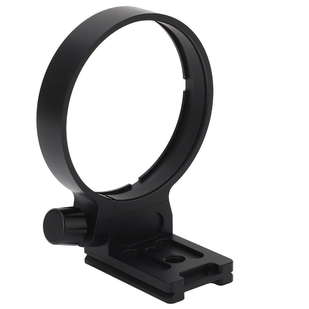 100 400mm Compatible Tripod Collar Mount, Aluminum Alloy Material, CNC Processed, with 1/4in 3/8in Screw Holes, for Quick Lens Mounting Rotation