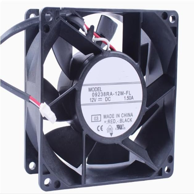 09238RA-12M-FL 90X90X38MM 12V 1.50A 3-Wire Cooling Fan