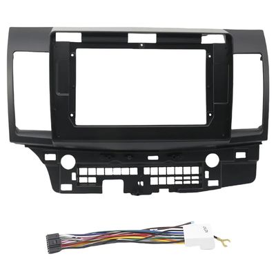 QIDALASER 7" 9" 10" Car Radio Frame Fascias for Mitsubishi Lancer Fortis 2010 GPS MP5 Android Dash Head Unit Panel Installation Stereo Player (10inch Frame Cable)