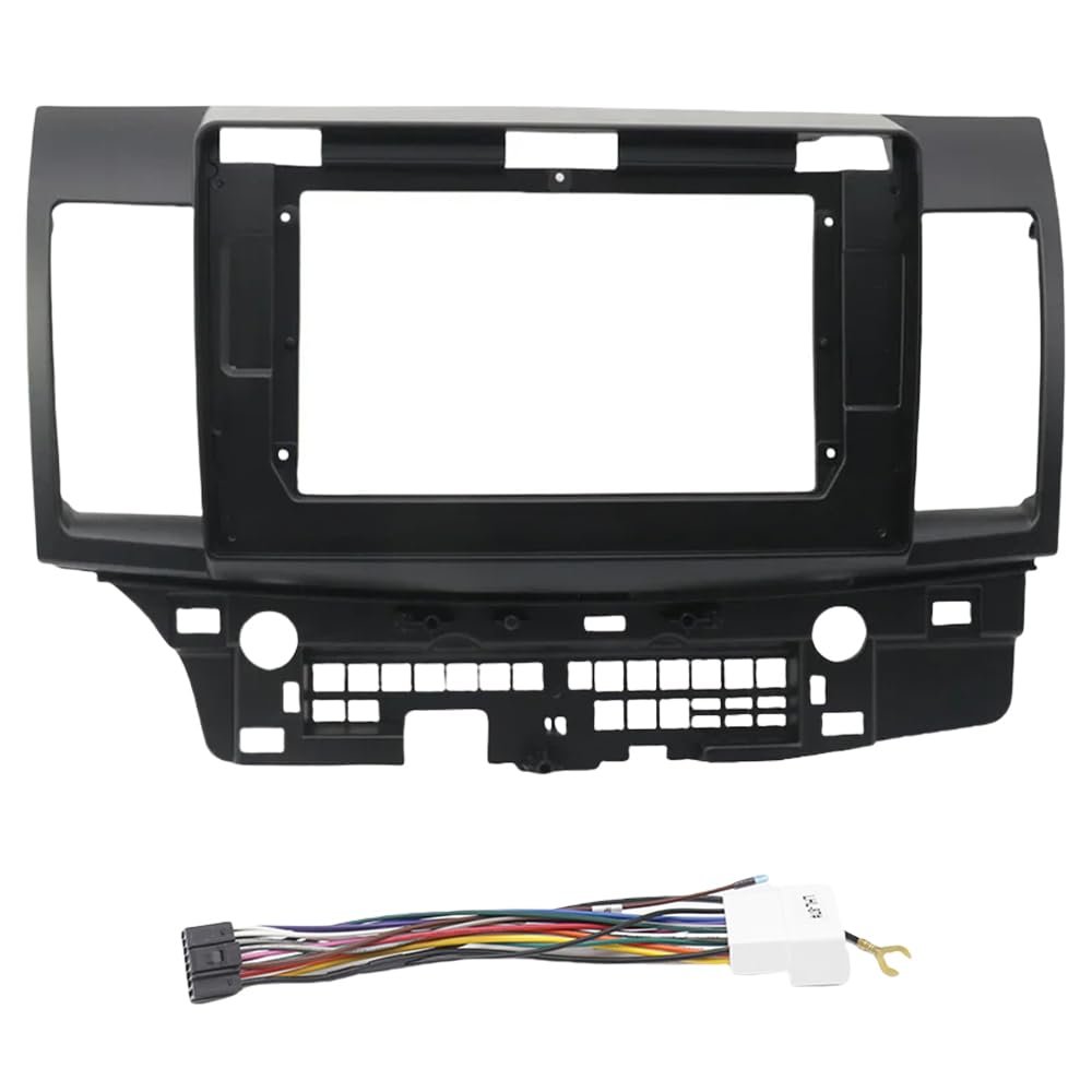 QIDALASER 7" 9" 10" Car Radio Frame Fascias for Mitsubishi Lancer Fortis 2010 GPS MP5 Android Dash Head Unit Panel Installation Stereo Player (10inch Frame Cable)