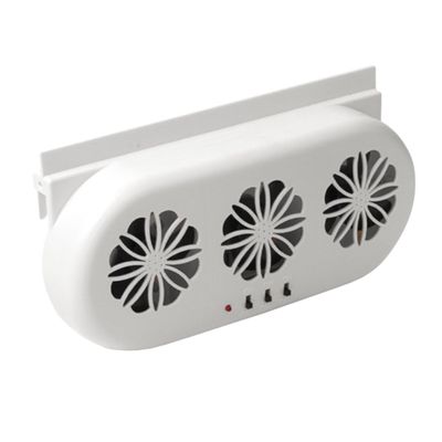 Anneome Car Ventilation Fan Usb Powered Exhaust Fan for Car Window Efficient Air Circulation Cooler Air Outlets Compatible Vehicle Models White