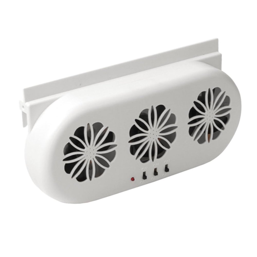 Anneome Car Ventilation Fan Usb Powered Exhaust Fan for Car Window Efficient Air Circulation Cooler Air Outlets Compatible Vehicle Models White
