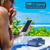 JTEMAN Cell Phone Stand with Bluetooth Speaker,HD Sound Adjustable Phone Holder,Birthday Gifts for Men Women, Cool Tech Kitchen Gadgets for Most Phones and Tablets-Blue view 3