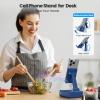 JTEMAN Cell Phone Stand with Bluetooth Speaker,HD Sound Adjustable Phone Holder,Birthday Gifts for Men Women, Cool Tech Kitchen Gadgets for Most Phones and Tablets-Blue view 4