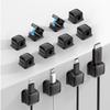 12 Pack Cable Management Clips, M-Xeotei 2-in-1, Magnetic and Adhesive,Cable Holder, Multi-Surface Cord Organizer for Metal/Wood/Plastic, Space Saving Switchable Base Works on Desk/Car/Office (Black) view 1
