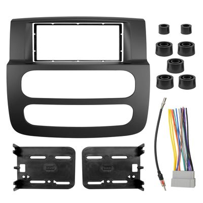 ANODZU Double Din Radio Stereo Dash Kit W/Antenna Adapter Harness Fit for Dodge RAM 1500 2500 3500 2002 2003 2004 2005