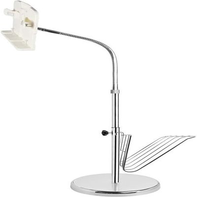 Adjustable Height Hands Free Book Stand for Reading 360 Degree Rotating Tablet Holder with Flexible Gooseneck Ideal for Cookbooks and Tablets