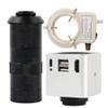 1080P 60FPS HDMI USB Video Microscope Camera Multifunction Measurement & 100X C-Mount Lens With 56-LED Adjustable Ring Light - Silver view 1