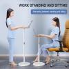 Floor Stand with Page Paper Clips, Tablet Floor Stand Holder, Height & Flat Plate Adjustable, Table Side Design, Suitable for Readers, Students and Children, for Home, School view 2