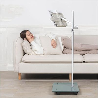 Reading Shelf Floor-Standing for Reading,Sheet Music Stand & Floor Book Stand,Laptop Floor Stand with Wheels,Book Holder Tablet Floor Stand Adjustable Handsfree Reading for Bed