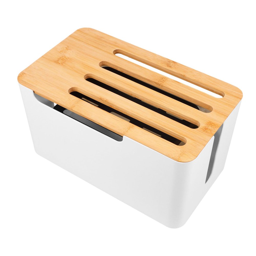 DIYEAH Cable Organizer Box Lid Cord Storage for and Cables Household Wire Management for Home Office and Hotel Capacity and Heat Dissipation