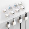 12 Pack Cable Management Clips - M-Xeotei 2-in-1 (Magnetic and Adhesive) Multi-Surface Cable Organizer for Metal/Wood/Plastic, Space Saving Switchable Base Works on Desk/Car/Home/Office (White) view 1