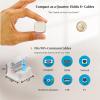 12 Pack Cable Management Clips - M-Xeotei 2-in-1 (Magnetic and Adhesive) Multi-Surface Cable Organizer for Metal/Wood/Plastic, Space Saving Switchable Base Works on Desk/Car/Home/Office (White) view 4