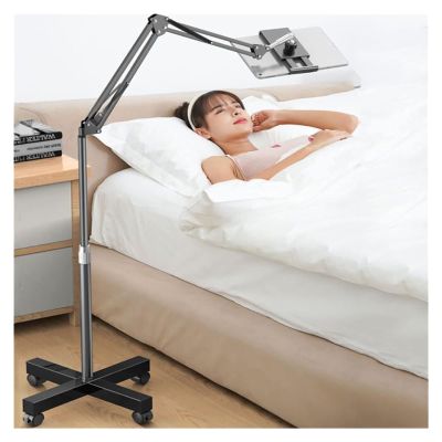Adjustable Long Arm Floor Tablet Stand and Holder,Tablet Floor Stand Holder Adjustable Height,Tablet Holder for Bed,Tablet Stand-Foot Floor Stand,Suitable for 3.5 to 11 inch Devices