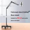 Adjustable Long Arm Floor Tablet Stand and Holder,Tablet Floor Stand Holder Adjustable Height,Tablet Holder for Bed,Tablet Stand-Foot Floor Stand,Suitable for 3.5 to 11 inch Devices view 2