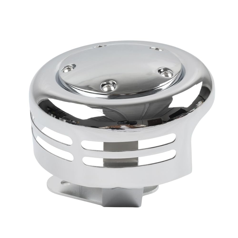BACAR Cnwaga3 5 Hole Point Cover Horn Cover 1 Pc for Big Twin and for Sportster XL Models 1991-up Iron Horn Cover & Billet Aluminum Point Cover Chrome
