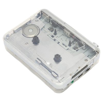 Cassette Player, Cassette to MP3 Converter Plug and Play Transparent 2 Power Supply Portable for Travel for Computer