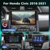 4+64G 9" Android 13 Double Din Car Stereo with Wireless Carplay Android Auto for Honda Civic 2016-2020 IPS Car Audio Receiver WiFi GPS Bluetooth AHD Camera Mic SWC/AV in/FM/AM Radio Receiver view 2