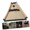 GANAZONO Outdoor Camping Canvas Storage Bag for Fans Tissues Tripods Multi-functional Pouch Stable Tripod Design Camouflage for Picnic Travel view 4
