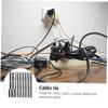 Lurrose 20pcs Hook and Nylon Cable Ties for Wire Organization Reusable Bundling Straps Black Nylon Fasteners for Cords and Hoses for Home and Garage Storage view 4