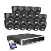 ANNKE PoE Security Camera System, 16 Ports Expandable 32CH 12MP H.265+ NVR, 16x 3K/5MP Wired IP Turret Cams with Mic, Color Night Vision, AI Motion & 1CH Face Detection, Compatible with Alexa, 2TB HDD view 1