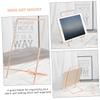 BRIGHTFUFU 1pc Simple Iron Desktop Stand Versatile Display Holder for Tablets Photos Art and Books Minimalist Decor Random Rose Gold view 2