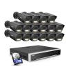 ANNKE PoE Security Camera System, 16 Ports Expandable 32CH 12MP H.265+ NVR, 16x 3K/5MP Wired IP Bullet Cams with Mic, Color Night Vision, AI Motion & 1CH Face Detection, Compatible with Alexa, 3TB HDD view 1