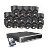 ANNKE PoE Security Camera System, 16 Ports Expandable 32CH 12MP H.265+ NVR, 16x 3K/5MP Wired IP Turret Cams with Mic, Color Night Vision, AI Motion & 1CH Face Detection, Compatible with Alexa, 6TB HDD view 1