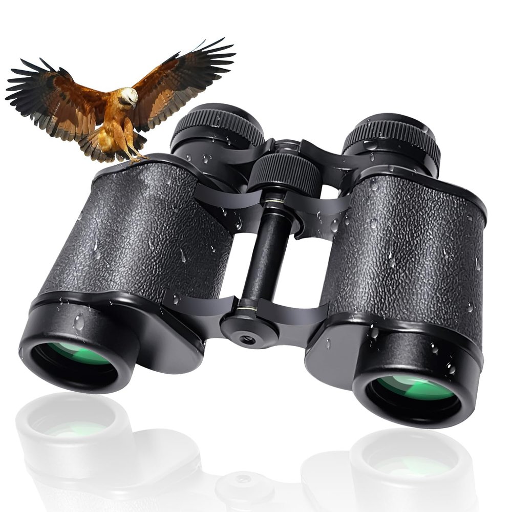 10x25 High Powered Binoculars for Adults, Waterproof Compact Binoculars with Low Light Vision for Bird Watching Hunting Football Games Travel Stargazing Cruise with Carrying Bag