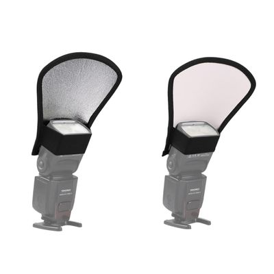 balacoo 2pcs Light Reflector Diffuser Softbox Dual-Sided Flash Diffuser for Speedlights Reduces Shadows for Photography Compatible with Canon and More