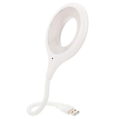 KONTONTY Flexible Hose Bedside Reading Lamp Voice Activation USB Led Book Light for Night