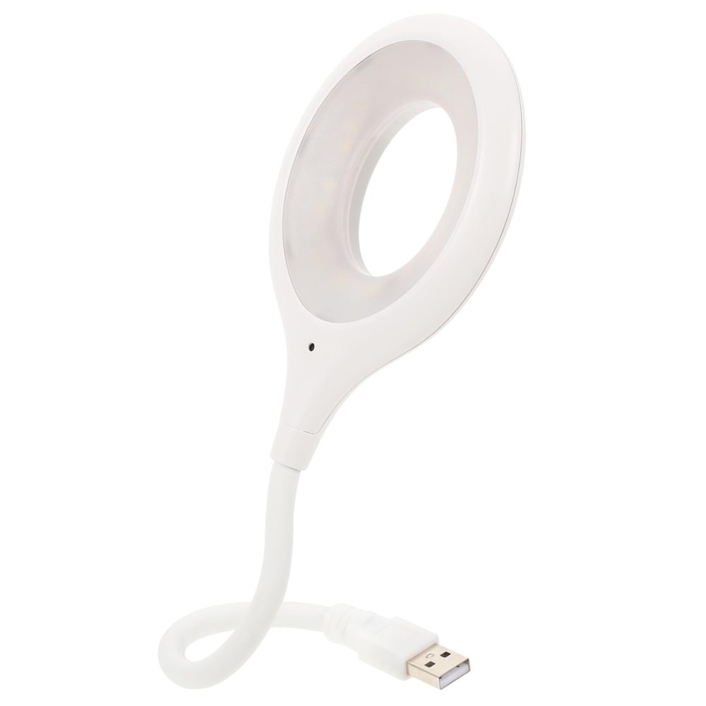 KONTONTY Flexible Hose Bedside Reading Lamp Voice Activation USB Led Book Light for Night