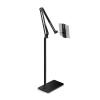 Adjustable Metal Tablet Phone Holder Floor Stand,Gooseneck Long Arm Cell Phone Holder Mount,Perfect Ergonomic Book Holder view 1