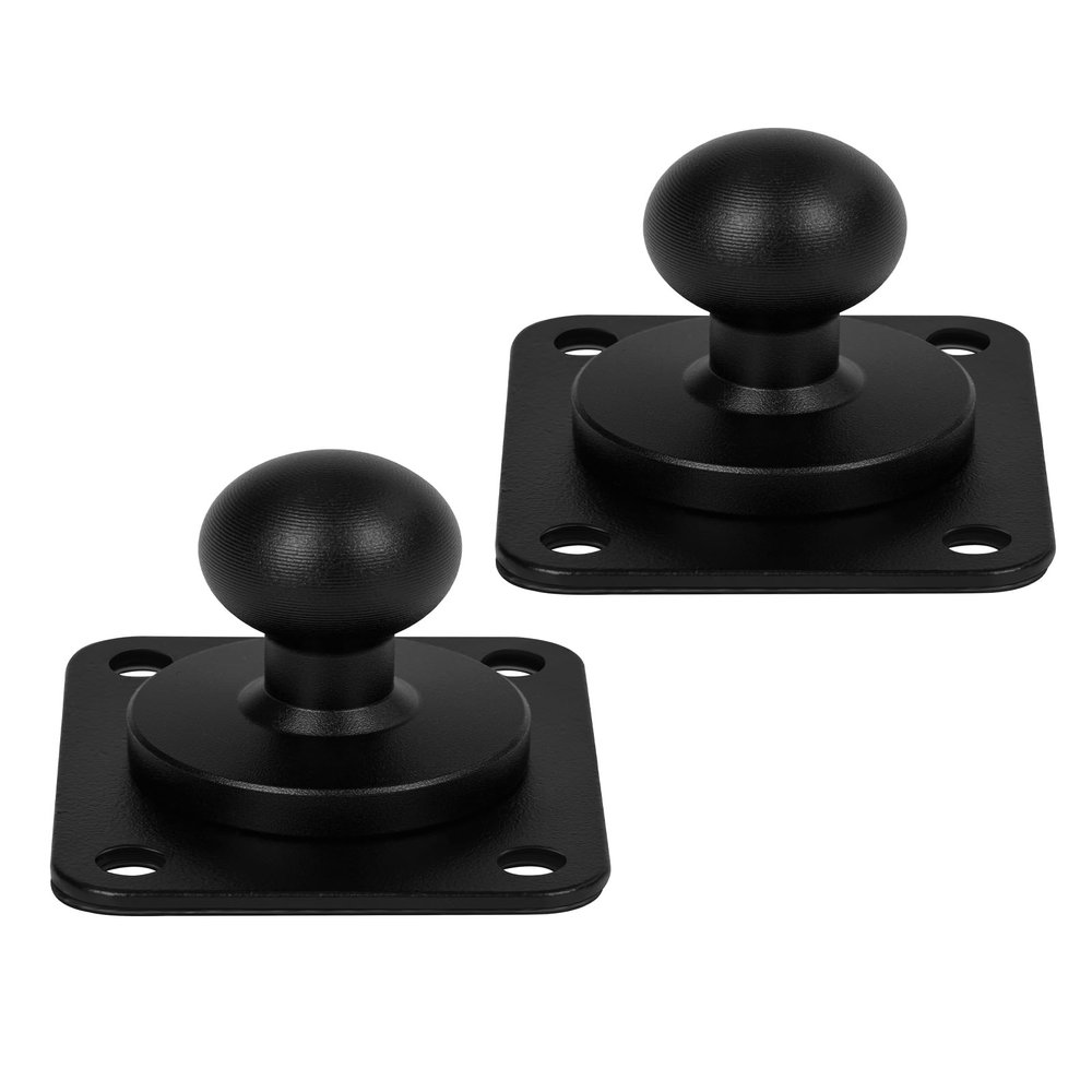 NILKATSS 2 Pack Metal 4-Hole AMPS Mounts with 20mm Ball, 4-Holes Mounting Plates Adapters with Hardware Compatible with 0.787 Inches Arm