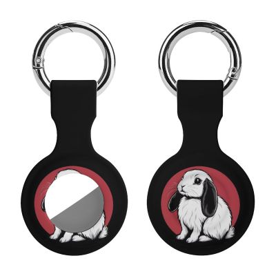 Dutch Bunny Rabbit Protective Case Compatible with AirTag Silicone Case Key Finder with Keychain 1PCS