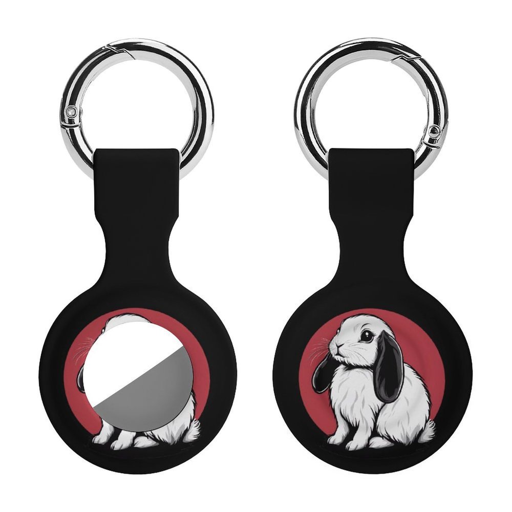 Dutch Bunny Rabbit Protective Case Compatible with AirTag Silicone Case Key Finder with Keychain 1PCS