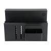 2 Tier Hanging Desk Side Storage Carbon Steel Under Table Laptop Holder, Black Clamp on Side Desk Organizer for Office and Home No Drill Mount view 1