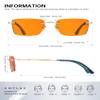 ANYLUV Rimless Blue Light Glasses for Women/Men, Rectangle Lightweight Blue Light Blocking Glasses with Stylish Metal Temples view 4