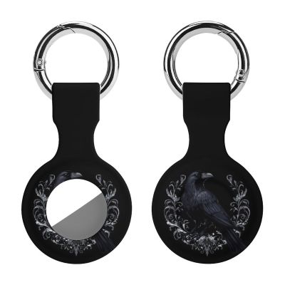 Crow Protective Case Compatible with AirTag Silicone Case Key Finder with Keychain 1PCS