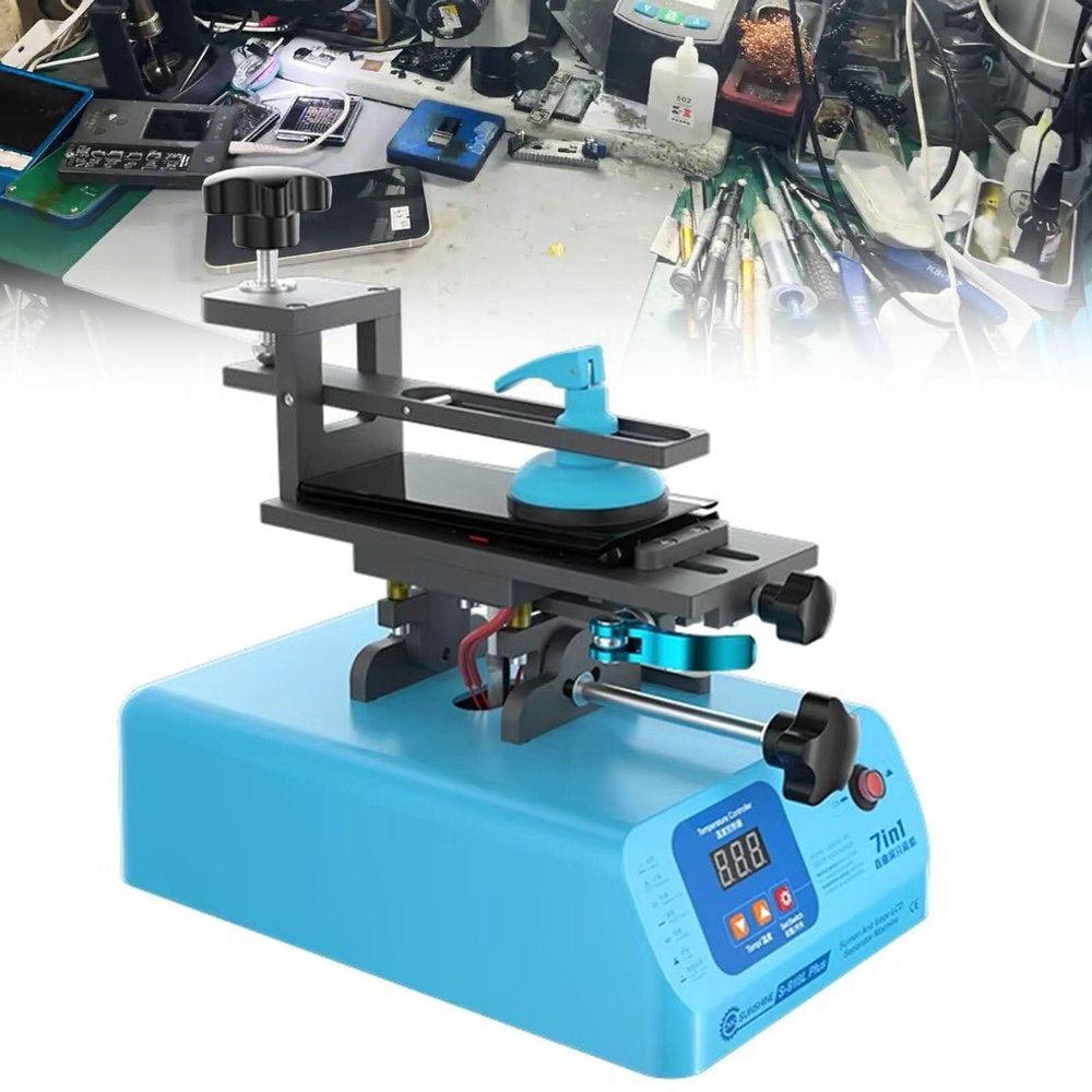CHIPEL 360 Degree Rotating Heated Screen Separator, LCD Screen Separator, Adjustable Screen Fixing Clip, Mobile Phone Screen Back Cover Removal Tool