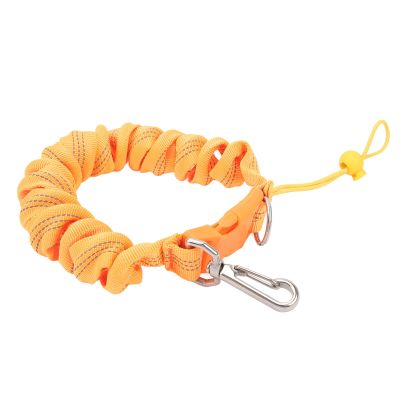 Miskall Diving Camera Lanyard Stainless Steel Spring Coiled Lanyard Diving Coil Lanyard for Underwater Diving (Orange)